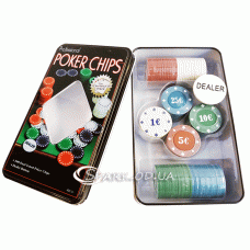 Набор для покера 100 фишек № 702-2 "мини"
