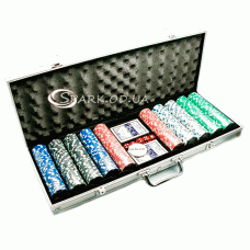 Набор для покера 500 фишек в алюминиевом кейсе