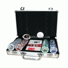 Набор для покера 200 фишек  в алюминиевом кейсе с номиналом
