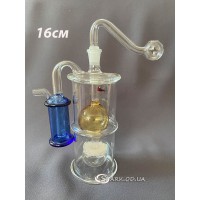 Бонг-вапорайзер стеклянный 16см. "Oil Burner" GT-039FH