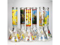 Бонг скляний 35см LOT0003-6 "Simpson"