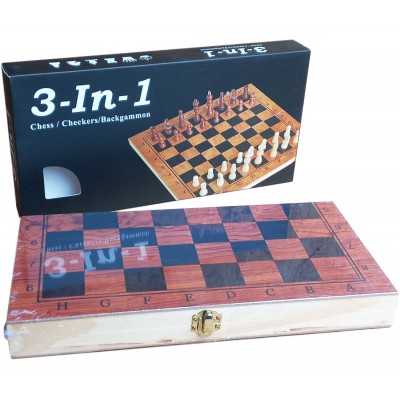 Настольная игра "Шахматы, нарды, шашки" (35*35см) G34