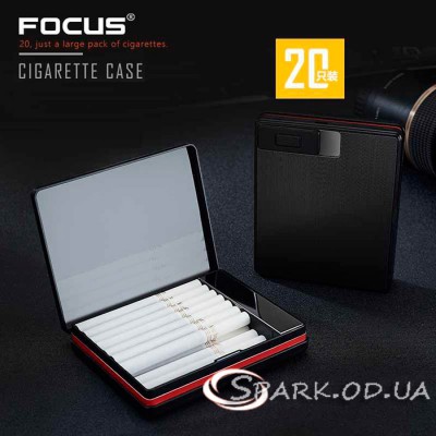 Портсигар 20с. с USB зажигалкой Focus № 051