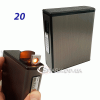 Портсигар 20c./під пачку з USB запальничкою №605