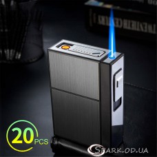 Портсигар-автомат 20с. з USB запальничкою/форсунка № 620