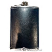 Фляжка шкіряна 9oz "Чорна" № 9OZ-G4