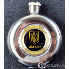 Фляжка металева кругла/Україна 5oz № 5OZ-A1