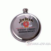 Фляжка металева кругла/Jim Beam 8oz № MN-E-1