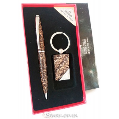 Подарочный набор "Moongrass" ручка/брелок  № RJ7189