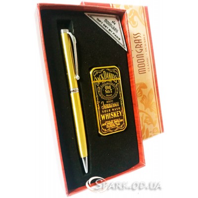 Подарочный набор "Moongrass" ручка/зажигалка  № 3-4A