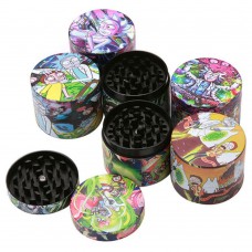 Гриндер металлический, четыре части "Rick and Morty" (50*37мм)