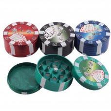 Ґріндер металевий/три частини "Покерні фішки" (51*26мм)