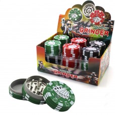 Ґріндер металевий/три частини "Покерні фішки" (41*29мм)