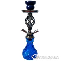 Кальян на дві трубки, 38 см №3-25 Синій