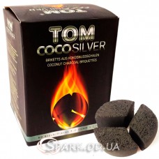 Уголь кокосовый TOM COCOSILVER 1kg. 60cubes (форма под калауд)