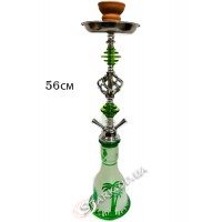Кальян середній на дві трубки 56см. № BQN-20 Зелений