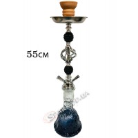 Кальян середній на дві трубки 55см. № BQN-2 Чорний