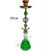 Кальян середній на дві трубки 55см. № BQN-22 Зелений