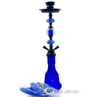 Кальян середній на дві трубки 55см. № BQN-10 Синій