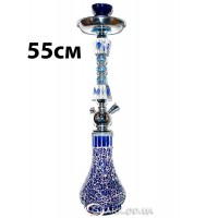 Кальян середній на одну трубку, 55см. №10-17 Blue
