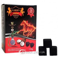 Уголь кокосовый GARDEN 1кг. 72 кубиков (средний)