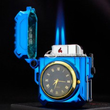 Подарочная зажигалка/двойная форсунка/часы AN-716