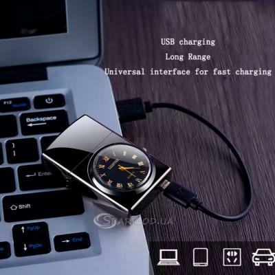 USB-зажигалка/часы № 756