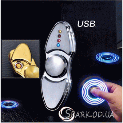 USB - запальничка - спіннер + світло № 001