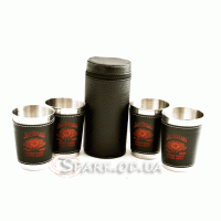 Набор стопок 4 шт. широкие "Whiskey" № PM-166С