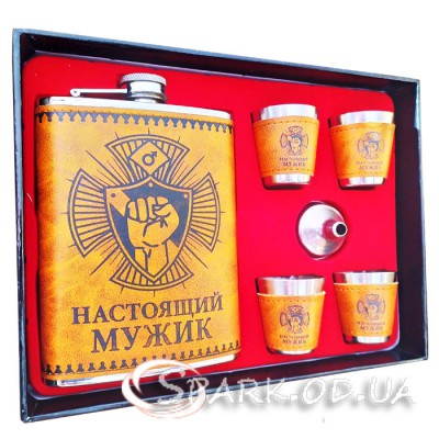 Набір з флягою 9oz "Справжній мужик" № YR8-65