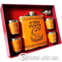 Набор с флягой 18oz "Лучший рыбак" № 6-26