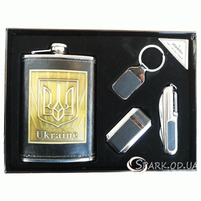 Набор с флягой 9oz "Украина" № LX044