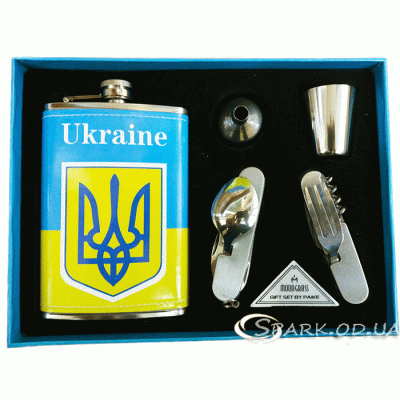 Набор с флягой 9oz "Украина" № LXR-4