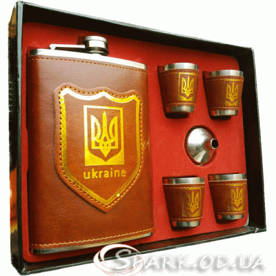 Набор с флягой 9oz "Украина" №TN-1