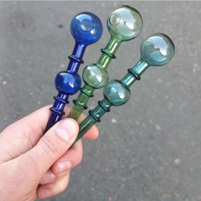 Трубка скляна курильна "Oil Burner" GT-061CE (14см)