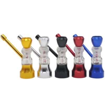 Трубка курильна метал/скло HQ-50