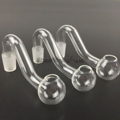 Трубка скляна курильна/адаптер "Oil Burner" 12-05 (75мм)