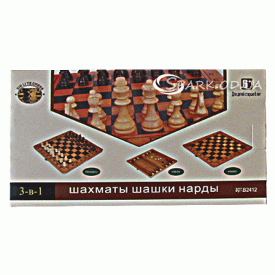Настольная игра "Шахматы, нарды, шашки" № B3517