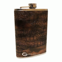 Фляжка шкіряна 10 oz