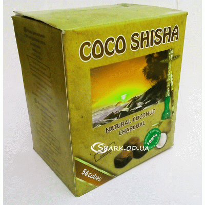 Вугілля кокосове Cocoshisha 0,5 кг. 56 кубиків