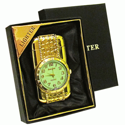 Подарочная зажигалка "Часы" № HY-888